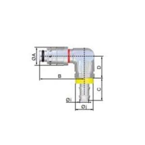 瑞士供应STAUBLI 自锁软管用90°角插头RPL08.6810/CN/RE快速接头
