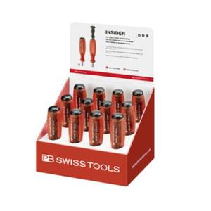 SWISS TOOIS带有集成钻头盒和8个精确钻头C6的袖珍工具PB 6464 POS
