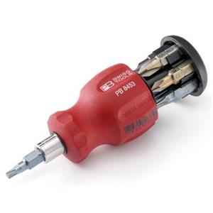 SWISS TOOISSinsider Stubby–带有集成钻头盒和6个精确钻头C6的袖珍工具PB 8453