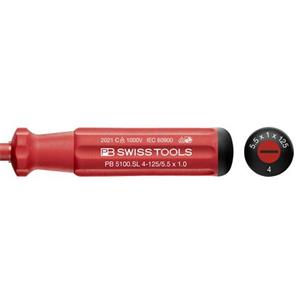 SWISS TOOIS对于开槽螺钉经典VDE超薄螺丝刀PB 5100 SL