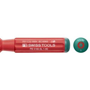 SWISS TOOIS用于Pozidriv/开槽组合螺钉经典VDE超薄螺丝刀PB 5180 SL