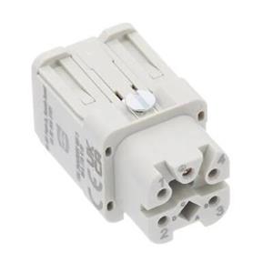 HARTING HAN用于工业应用单体聚碳酸酯 (PC)插芯Han 4A Push-In, female insert