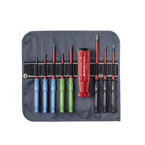SWISS TOOIS用于一字螺丝、米字/一字组合螺丝和 Torx® 螺丝Classic VDE Slim 螺丝刀套件PB 5219 SU