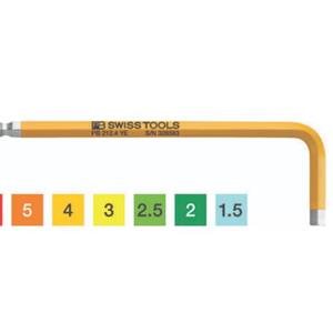 SWISS TOOIS用于六角凹头螺钉带球头的彩虹键L形扳手PB 212 RB