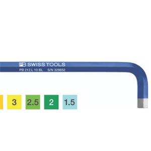 SWISS TOOIS带球头的长彩虹键L形扳手PB 212 L RB